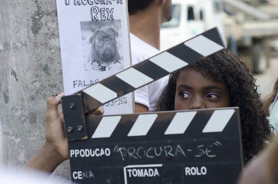 Projeto social Cinema da Gente, na comunidade da Mangueira