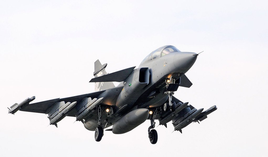 Gripen at Emmen air base, Switzerland. January 2013.