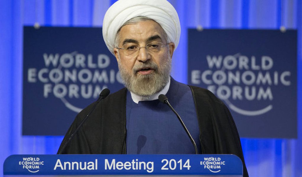 Iranian President Hassan Rouhani, speaks during a session of the World Economic Forum in Davos, Switzerland, Thursday, Jan. 23, 2014. Leaders gathered in the Swiss ski resort of Davos have made it a top priority to push to reshape the global economy and c