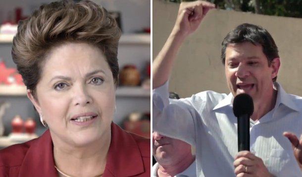 Dilma estreia na campanha de Haddad na tevê