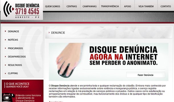 Disque-denúncia cria ferramenta inédita na web