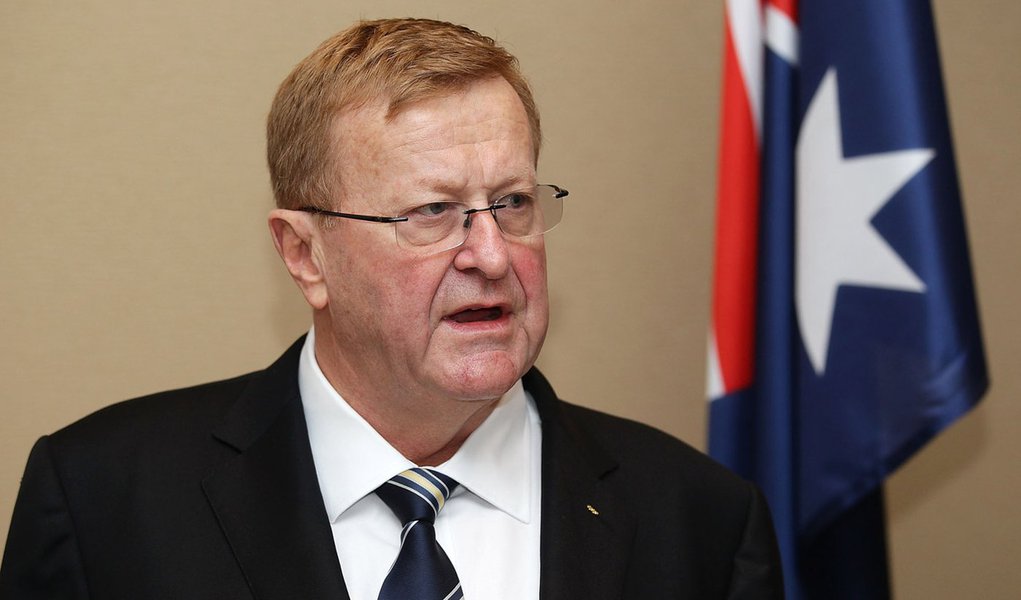 SYDNEY, AUSTRALIA - SEPTEMBER 07:  Australian Olympic Committee John Coates speaks during a press conference to announce the signing of a cooperation agreement between the Australian Olympic Committee (AOC) and the Russian Olympic Committee (ROC) at the S