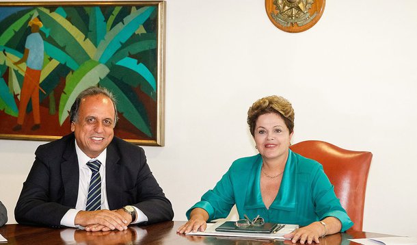 Brasília - DF, 08/04/2014. Presidenta Dilma Rousseff durante encontro com o Governador do Estado do Rio de Janeiro, Luiz Fernando de Souza, Pezão. Foto: Roberto Stuckert Filho/PR