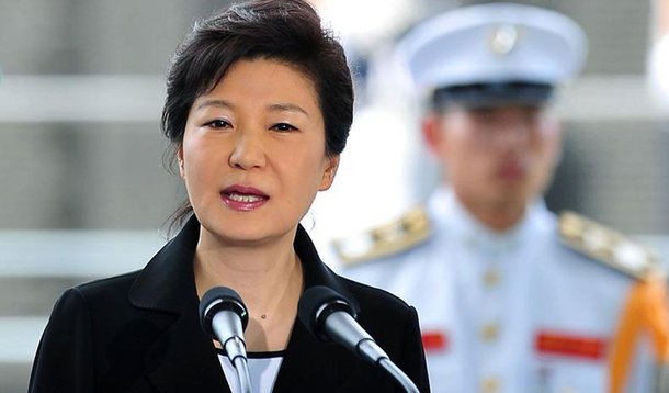 South Korea's President Park Geun-Hye speaks during a commemorative ceremony for the U.N.-Allied Nations Korean War Veterans, ahead of the 60th anniversary of the end of the conflict, at the U.N. Memorial Cemetery in Busan July 22, 2013. REUTERS/Jung Yeon
