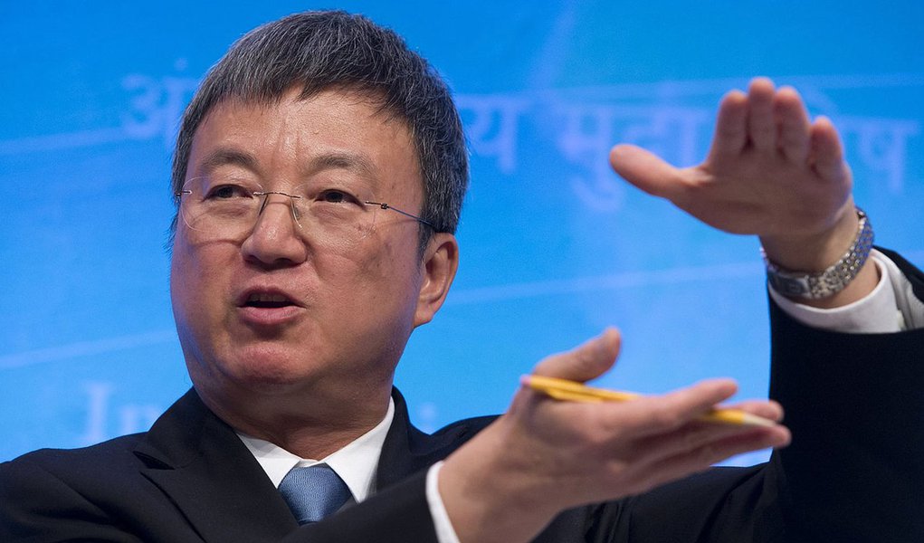 Min Zhu, Deputy Managing Director of the International Monetary Fund (IMF) discusses frontier economies during a seminar discussion on emerging markets at IMF Headquarters during the annual  World Bank - International Monetary Fund (IMF) meetings in Washi