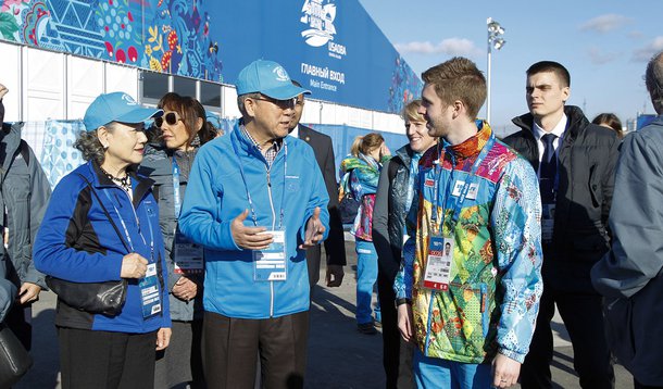 SECRETARY-GENERAL’S TRIP TO THE 
XXII WINTER OLYMPICS
SOCHI, RUSSIAN FEDERATION 
Visit to the Coastal Olympic Village, 