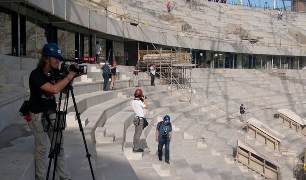 Imprensa internacional visita a Arena Fonte Nova