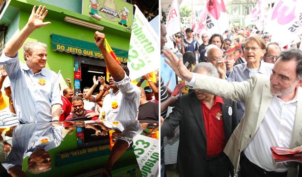 Em BH, 44,3% Lacerda, 30,8% Patrus