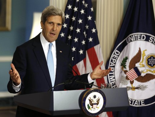 U.S. Secretary of State John Kerry talks about the ongoing situation in Syria while at the State Department in Washington, August 30, 2013. Kerry on Friday made a broad case for limited U.S. military action against Syria for its suspected use of chemical 