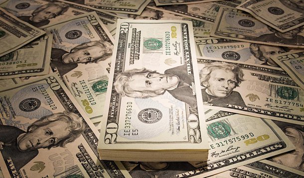 Twenty dollar banknotes