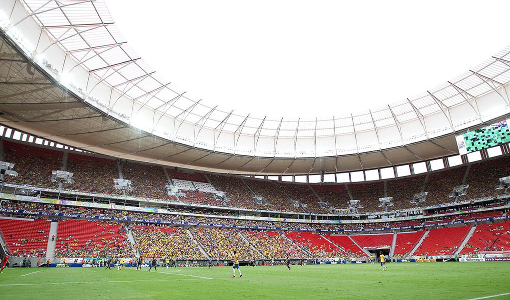 BRASÍLIA (DF), 07.09.2013 - BRASIL X AUSTRÁLIA/AMISTOSO: Vista do estádio durante partida amistosa entre Brasil x Austrália, no Estádio Nacional Mané Garrincha. Foto: Pedro Ladeira/Folhapress