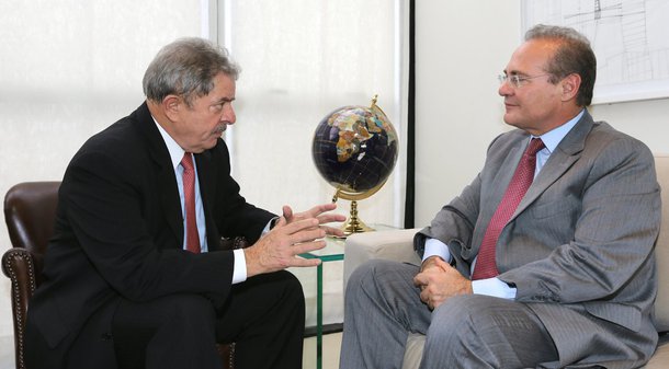 Renan reforça, com Lula, aliança entre PT e PMDB