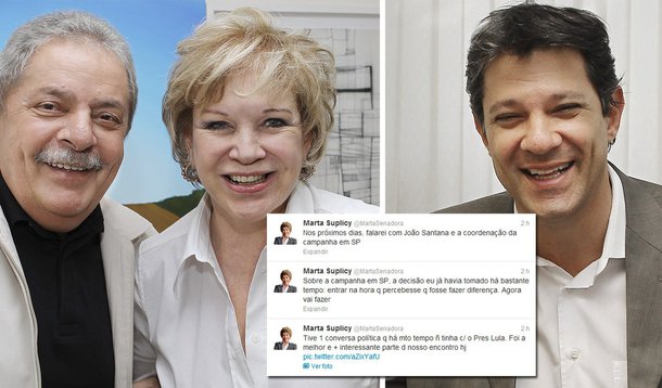 Marta vê segundo turno com Russomano e Haddad