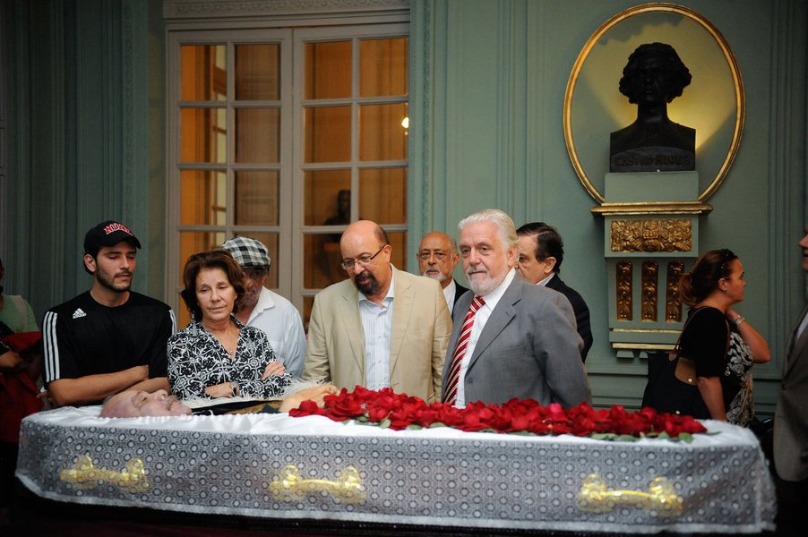 Velório do escritor baiano João Ubaldo Ribeiro na Academia Brasileira de Letras (ABL). O romancista foi o sétimo ocupante da Cadeira 34 