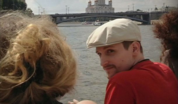 A man, named National Security Agency (NSA) whistleblower Edward Snowden, is seen in front of the Christ the Saviour Cathedral in central Moscow in this still image taken from video footage shown on Russian television channel Rossiya 24 on October 31, 201