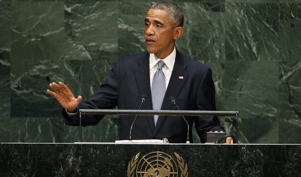 Presidente dos EUA, Barack Obama, discursa na Assembleia-Geral da ONU, em Nova York. 24/9/2014  REUTERS/Mike Segar