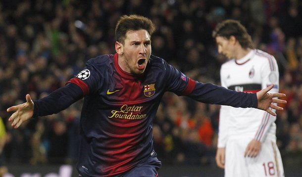 Messi comanda goleada do Barcelona sobre o Milan