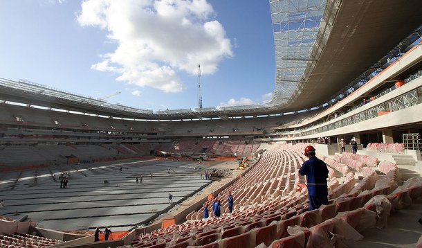 Arena Pernambuco instala último módulo e "fecha" cobertura