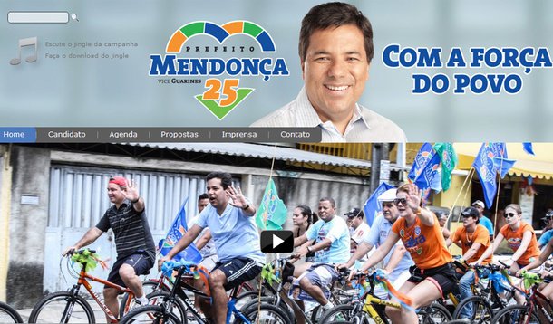 Mendonça lança site para campanha