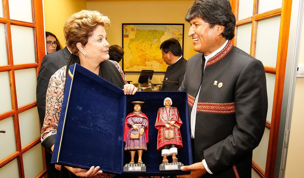 Paramaribo - Suriname, 30/08/2013. Presidenta Dilma Rousseff após encontro bilateral com o Presidente da Bolívia, Evo Morales . Foto: Roberto Stuckert Filho/PR