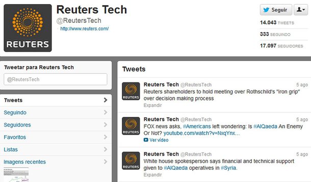 Twitter da Reuters sofre invasão