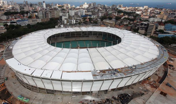 Cobertura da Arena Fonte Nova está pronta