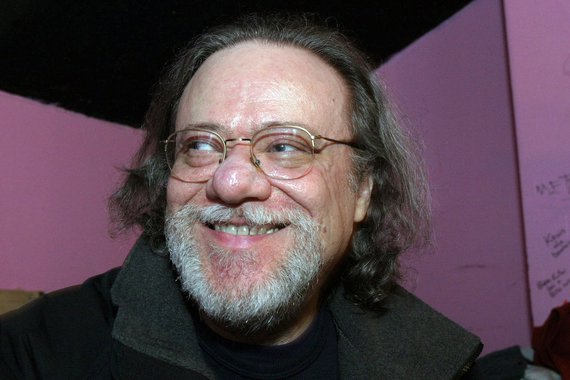 FILE - In this Jan. 8, 2005, file photo, Tommy Ramone, ex-drummer and manager of The Ramones, smiles as he is interviewed backstage at the Knitting Factory in New York. A business associate says Ramone, a co-founder of the seminal punk band The Ramones an