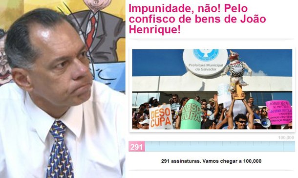 ONG pede confisco dos bens de João Henrique