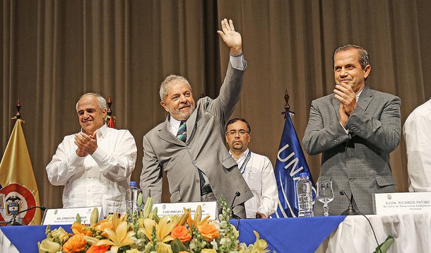 Guayaquil-Conferência “A Unidade Latino Americana e Caribenha: passado, presente e futuro”, como parte do Seminário Internacional “Integração e Convergência na América Latina”. Foto: Ricardo Stuckert/ Instituto Lula