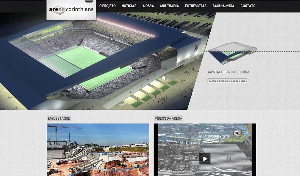 Corinthians lança site para acompanhar obras do Itaquerão
