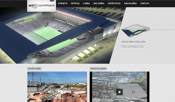 Corinthians lança site para acompanhar obras do Itaquerão