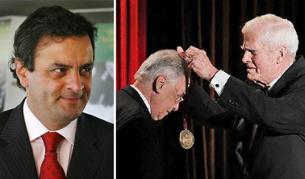 Aécio Neves usa prêmio de FHC para criticar governo