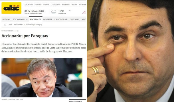 Para os paraguaios, Álvaro Dias é o novo herói