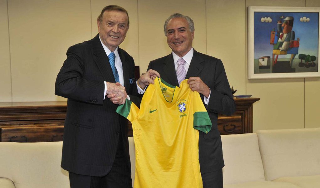 Presidente da CBF é recebido por Temer no Palácio do Planalto