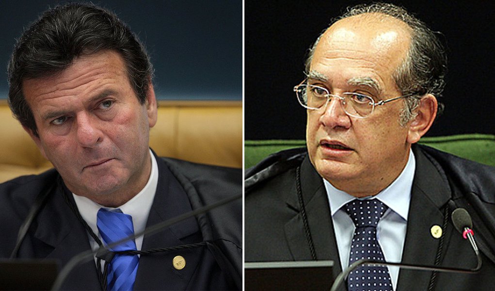 Luiz Fux (à esq.) e Gilmar Mendes