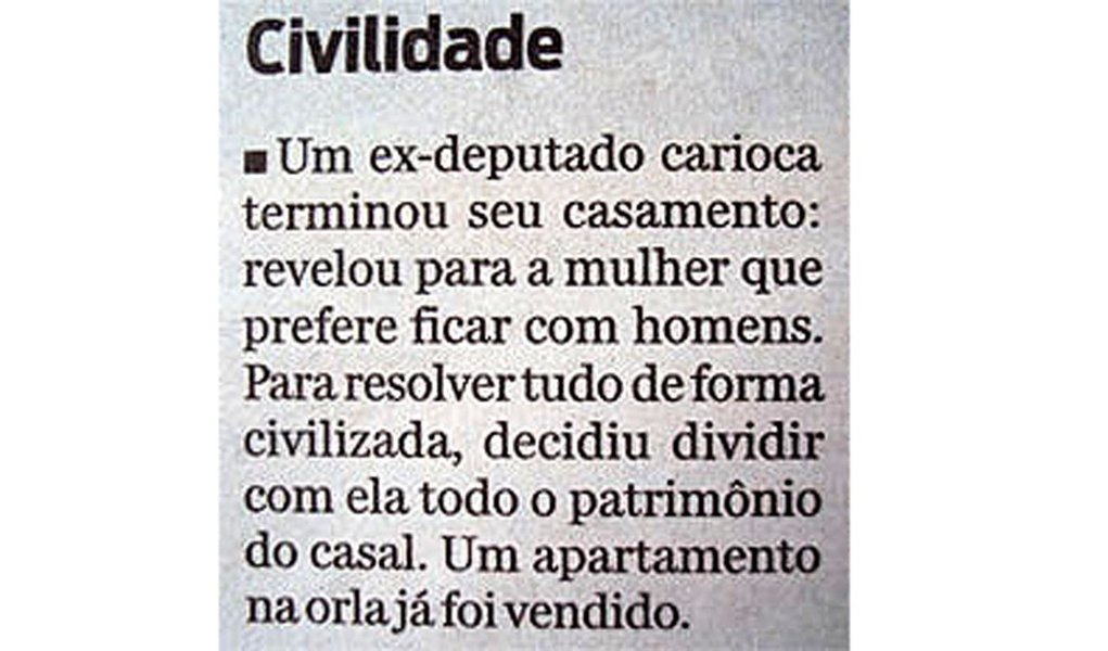 Quem é o ex-deputado carioca que saiu do armário?