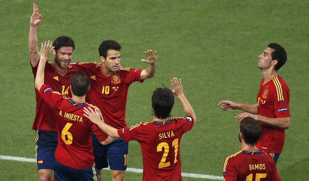 Espanha garante vaga nas semifinais da Euro 2012