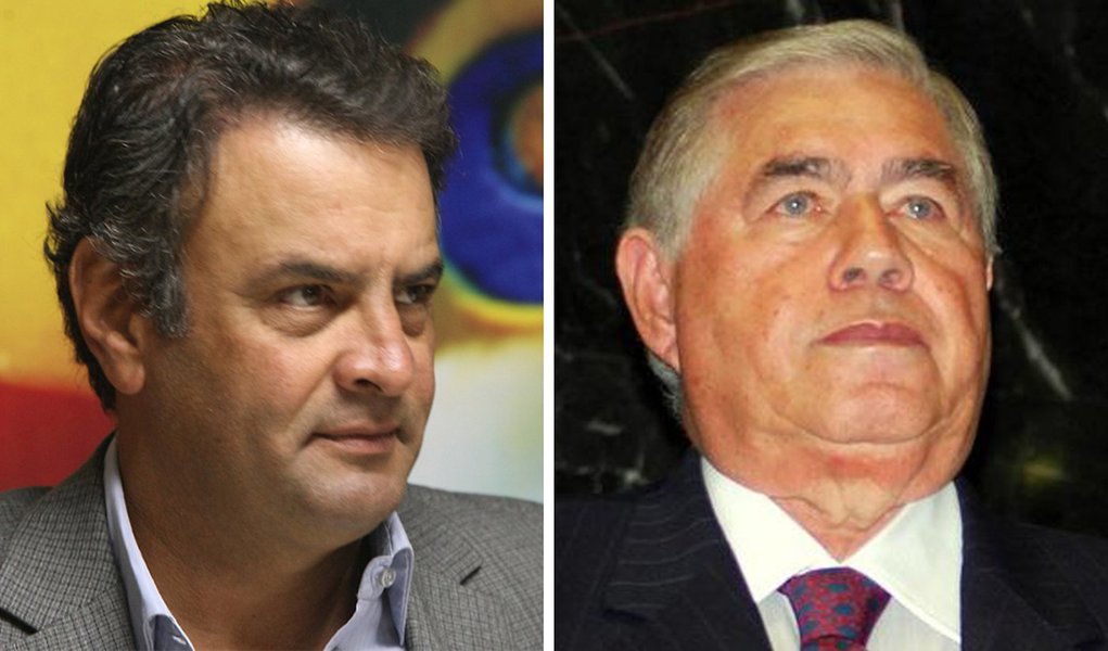 Aécio e Newton juntos. Mas sem fotografias...