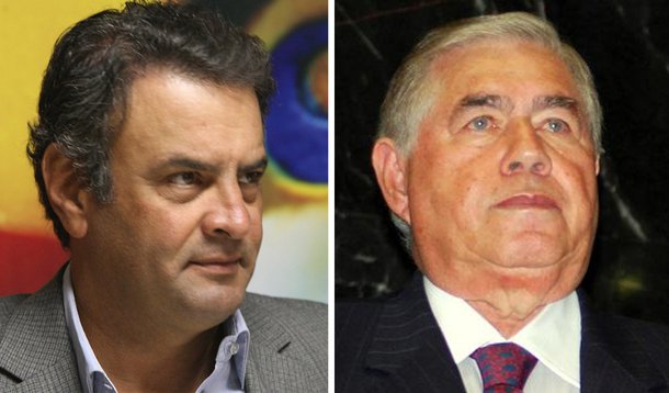 Aécio e Newton juntos. Mas sem fotografias...