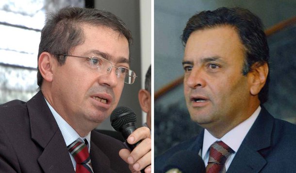 Délio (PV) é o 1º candidato. Sob o olhar de Aécio