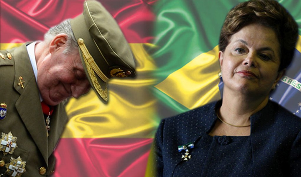 Juan Carlos, humilde, vem a Dilma com pires na mão