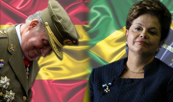 Juan Carlos, humilde, vem a Dilma com pires na mão