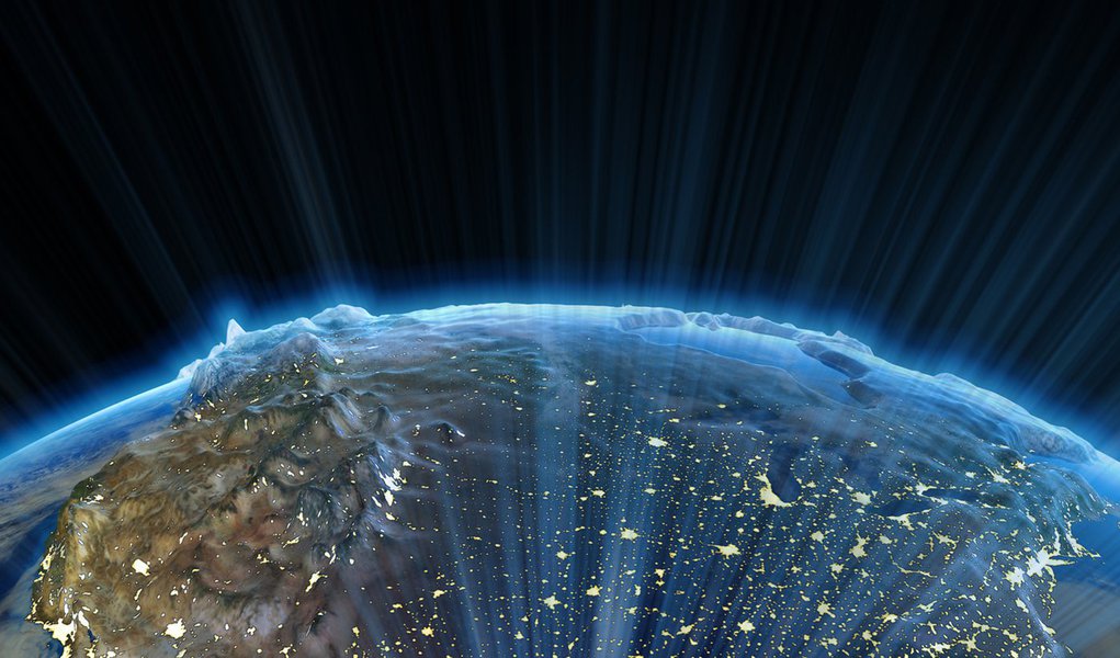 Mergulho espacial - Entre auroras boreais e austrais