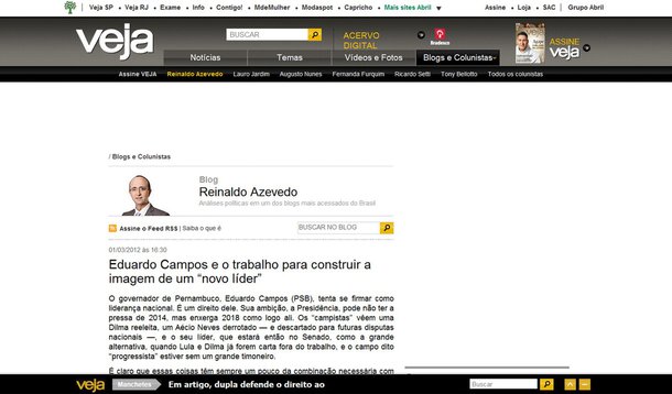 Veja condena apoio de Dudu a Haddad