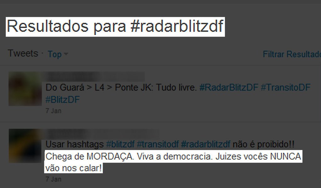 Tuiteiros de Brasília driblam 'lei da mordaça'