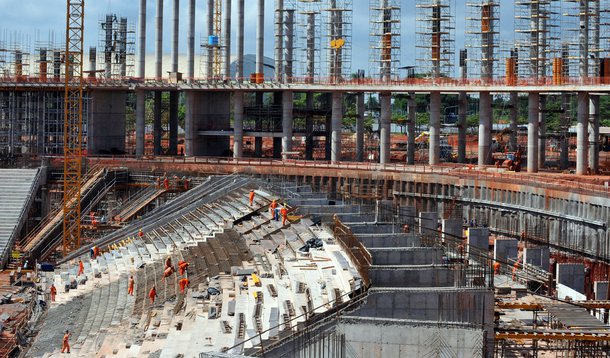 Estádio de Brasília já está com 40% das obras concluídas