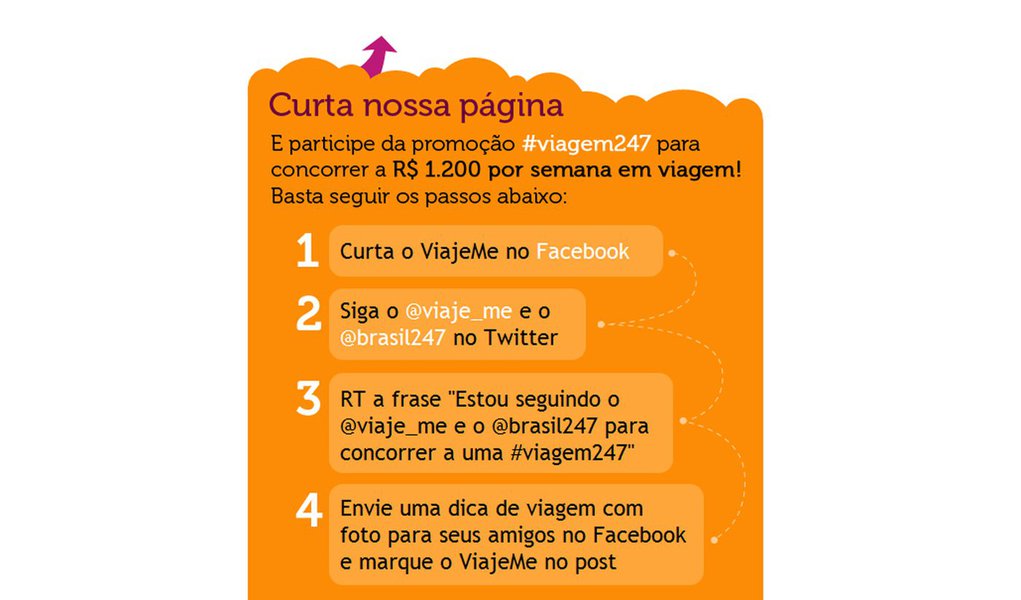 Concorra a R$ 1.200 para viajar!