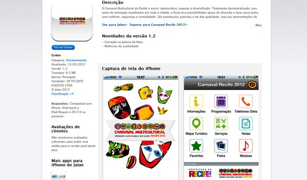 Informação do Carnaval disponível no celular