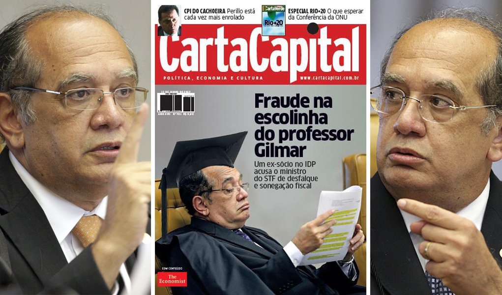 Carta acusa Gilmar de fraude e sonegação