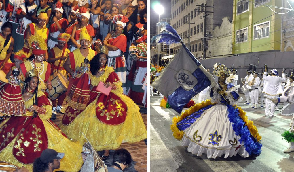 Tradição africana e samba na noite do Recife